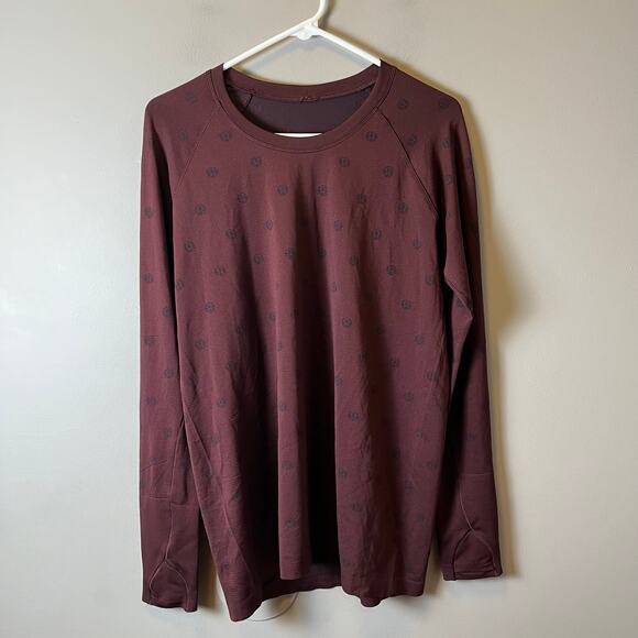 Lululemon Swiftly Tech Long Sleeve Shirt‎ 2.0 Yogo Pop Cassis Black Size 14 - Picture 1 of 6